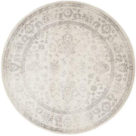 Safavieh 8 x 8 ft. Adirondack Power Loomed Round Area Rug Ivory & Silver ADR109C-8R